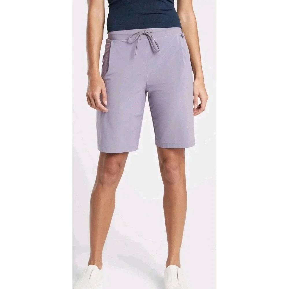 Athleta 4‎ Venture Bermuda Short Drawcord High Rise Pockets Tempest Violet NEW